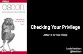 Checking Your Privilege: A How-To for Hard Things