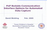 PnP Bedside Communication Interface Options for Automated Data Capture