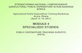 Agriculture Public Expenditure Workshop Module 4