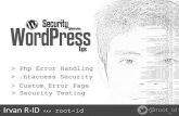 Wordpress Security Optimization (Basic)