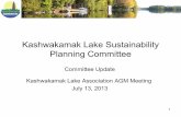 Kashwakamak Lake Sustainability Update - July 2013