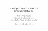 Challenges in measurement in longitudinal studies