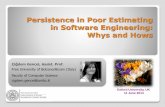 Cigdem gencel persistence in poor estimating in software engineering- whys and hows v04