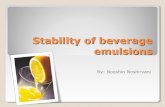 Stability of beverages emulsions