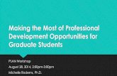 Making the Most of Professional Development Opportunities for Graduate Students