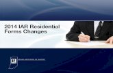 2014 IAR Residential Forms Changes