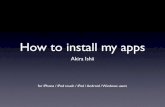 How to install my apps