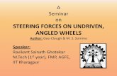 Steering forces on undriven, angled wheels