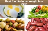 Best Foods to lose weight in a week