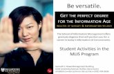 Student Activities in the Master of Library & Information Studies Program (MLIS)
