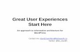 Great User Experiences Start Here: An approach to information architecture for WordPress