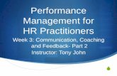 Performance Management for HR Practitioners - Week 3