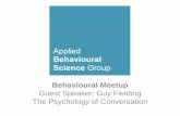 Behavioural Meetup: Guy Fielding on Communication