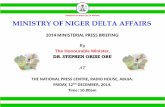Ministerial Platform 2014 Presentation by the Ministry of Niger Delta Affairs
