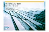 Third Quarter 2011 Results Release