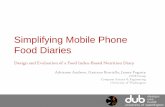 Simplifying Mobile Phone Food Diaries