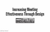 Increasing Meeting Effectiveness Through Design #iaee