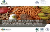 Biodiversity for food and nutrition; country experiences
