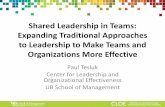 Shared Leadership in Teams: Expanding Traditional Approaches to Leadership to Make Teams and Organizations More Effective