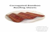 Corrugated bamboo roofing sheets