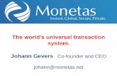 Johann Gevers: Monetas - The world's universal transaction system