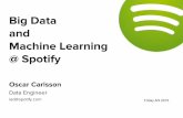 Big data and machine learning @ Spotify
