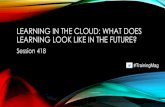 Learning in the Cloud - Training Magazine Conference 2015