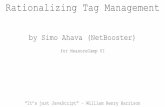 Rationalizing Tag Management