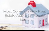 FHA Appraisal Repair Items - Rowe Appraisal Group - 847.863.5776
