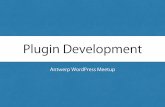 Plugin Development - WP Meetup Antwerp