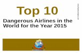 Top 10 Dangerous Airlines of the World in 2015