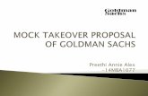 Mock takeover proposal of goldman sachs