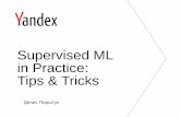 Supervised ML in Practice:  Tips & Tricks
