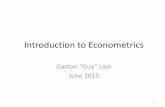 Intro to econometrics