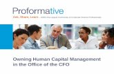 Owning Human Capital Management in the Office of the CFO