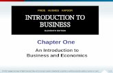 Chapter 01 the environment of business - an introduction to business and economics