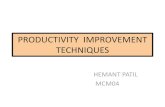 different techniques to productivity improvement