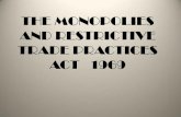 The monopolies and restrictive trade practices act   1969