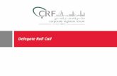 CRF2015 delegate Roll Call