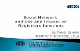 19. social network & use and impact on registrar function  mr. sutanu sinha