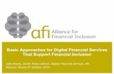 Basic Approaches for Digital Financial Services That Support Financial Inclusion