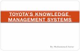 TOYOTA’S KNOWLEDGE  MANAGEMENT SYSTEMS
