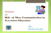 Role of mass communication in extension education