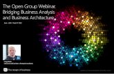 Bridging business analysis and business architecture - The Open Group webinar
