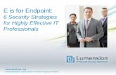 E is for Endpoint: 6 Security Strategies for High Effective IT Professionals
