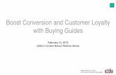 Build Customer Loyalty & Boost Conversion with Buying Guides
