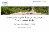 Valuable Agile Retrospectives - Book Launch for SPIder - Ben Linders
