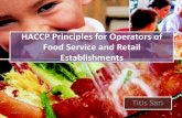 haccp principles for operators of food service