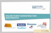 Online event marketing for non profits