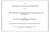 17275993 summer-training-report-on-working-capital-mangement